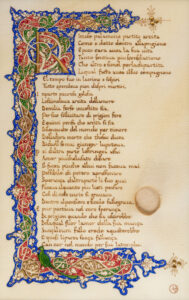 Reproducción pagina manuscrito renacentista